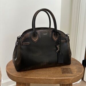 Coach Loved Leather Empire 28 Carryall Satchel